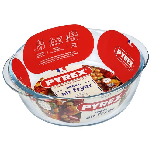 Pyrex Sklenená zapekacia misa okrúhla 2,3 l, 26 x 23 x 8 cm