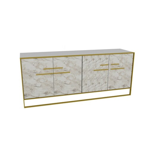 Szafka Polka Gold and White