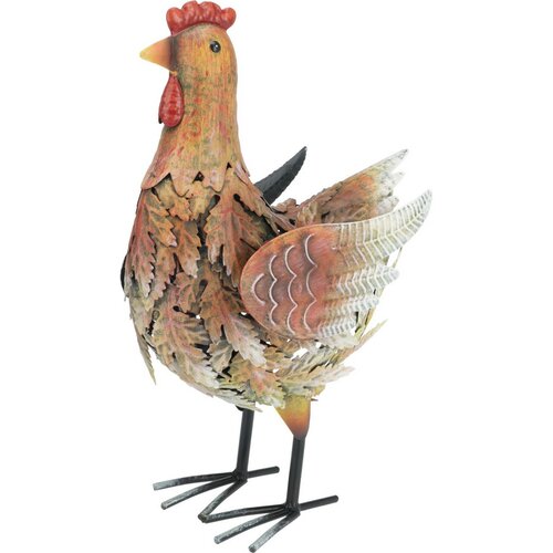 Decor metalic pentru grădină Hen, 23 x 13 x 33 cm
