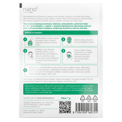 nanoBeauty Anti-Aging nanofibrilláris maszk