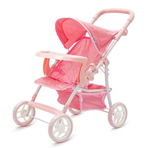 Baby Mix Sportovni kočárek pro panenky Lana růžová, 58,5 x 33 x 61,5 cm