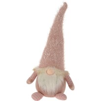 Spiriduș de Crăciun Doras, cu pălărie înaltă,22 x 49 x 16 cm, roz