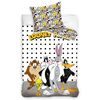 Lenjerie de pat din bumbac pentru copii Prietenii Looney Tunes, 140 x 200 cm, 70 x 90 cm
