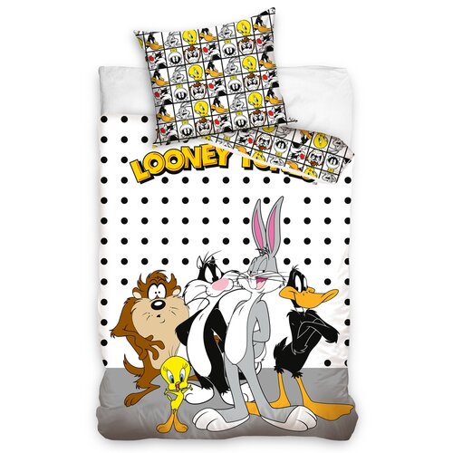Dětské bavlněné povlečení Kamarádi z Looney Tunes, 140 x 200 cm, 70 x 90 cm