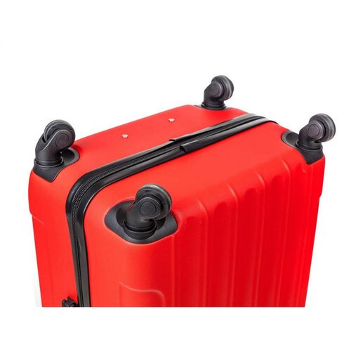 Pretty UP Cestovný škrupinový kufor ABS25 veľký, 68 x 47 x 29 cm, červená