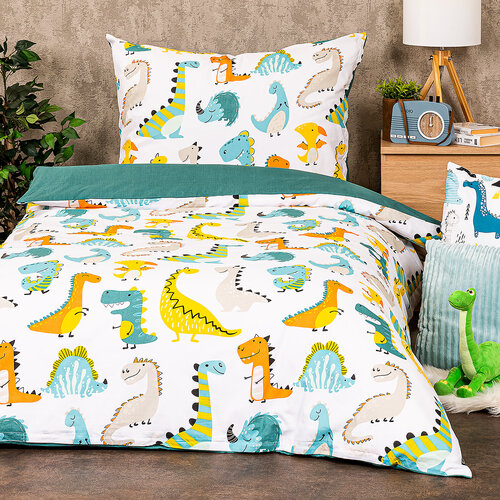 Lenjerie de pat pentru copii 4Home din bumbacLittle dino, 140 x 200 cm, 70 x 90 cm