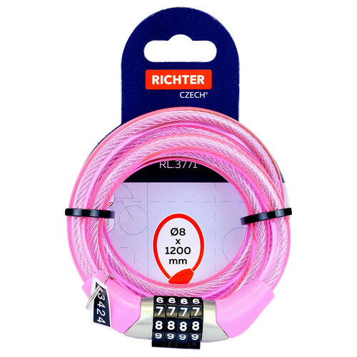 Jekleni kodirni ključavnica RL.3771.8x1200.RUZroza, 120 cm