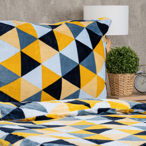 Lenjerie de pat din microflanel 4Home Scandi triangle, 160 x 200 cm, 70 x 80 cm