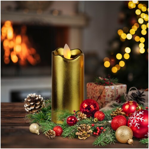 Set de lumânări Domarex LED decorative aurii, 3buc