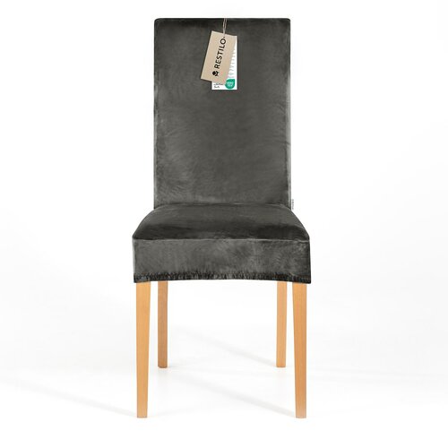 Restilo Napinac za stol Sento temno siva, 48 x 48x 58 + 10 cm, komplet 6 kosov