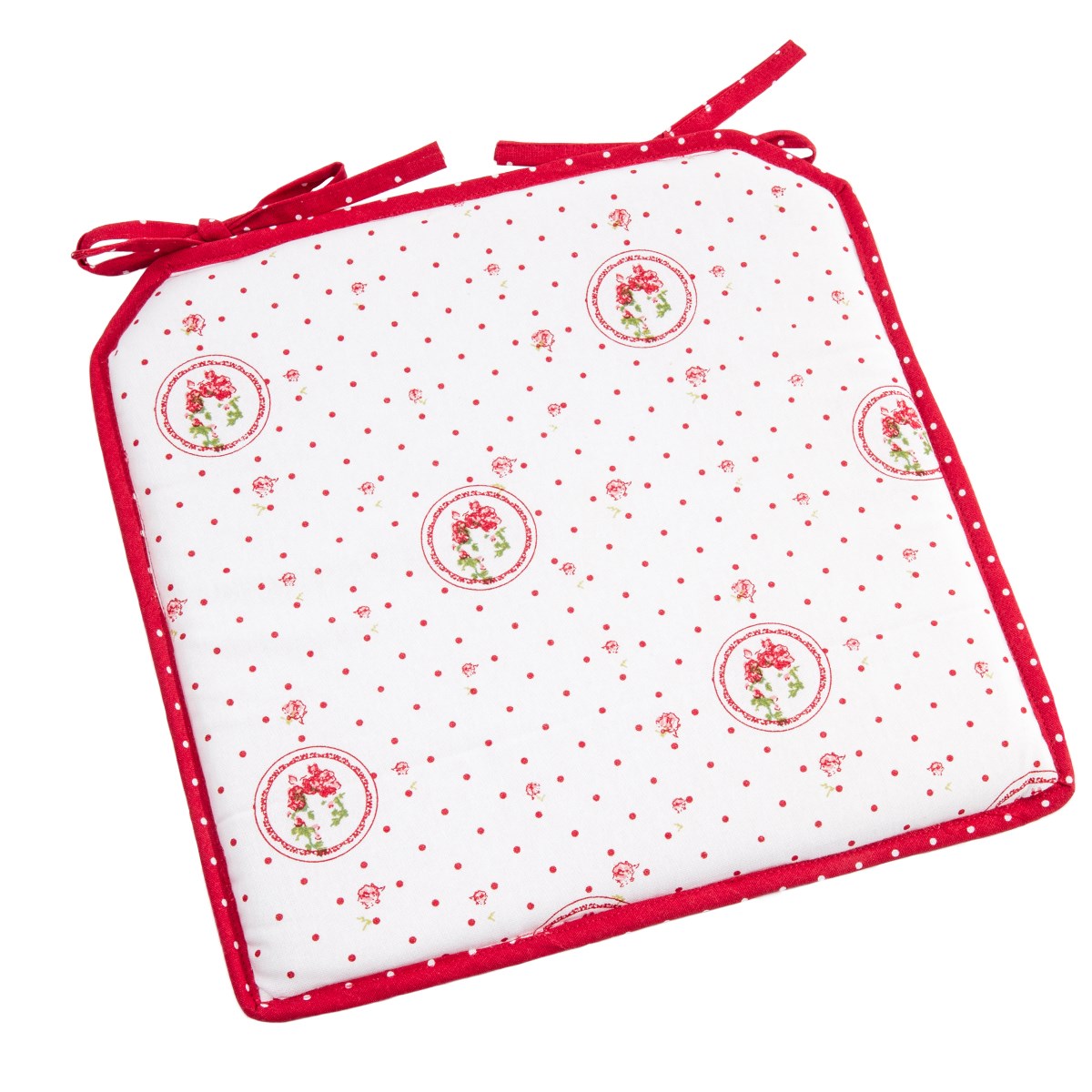 Trade Concept Sedák Country bodka červená, 40 x 40 cm