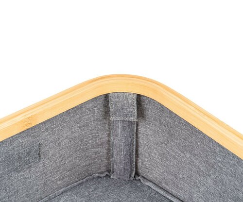 G21 tárolódoboz 40 x 30 x 15 cm, bambusz, fedéllel, szürke