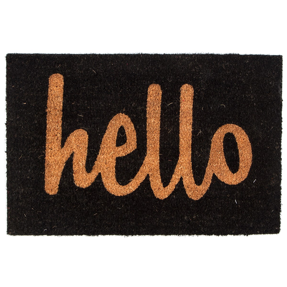 Trade Concept Kokosová rohožka Hello čierna, 40 x 60 cm