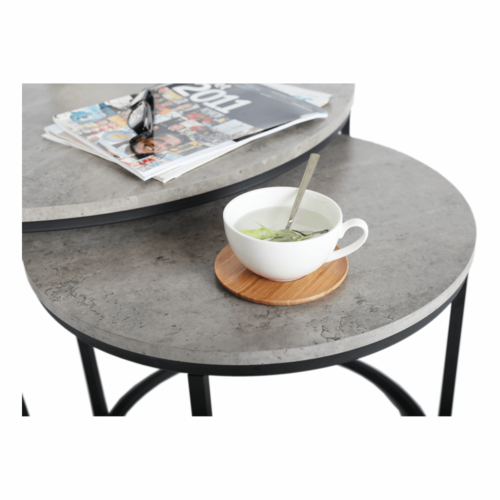 Zestaw stolików kawowych Iklin, 2 szt., beton