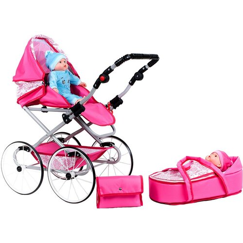 New Baby Kinderwagen für Puppen Natálka, Rosa