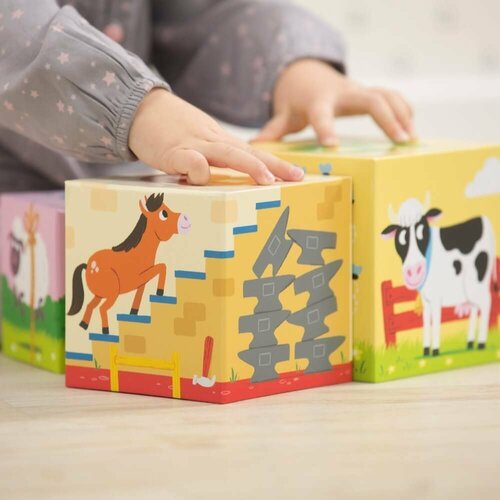 Trefl Primo Bildung-Stapelwürfel Farm
