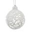 Decorație de Crăciun Carlita Glob alb, 7 cm,plastic