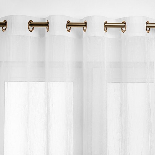 Homede Zavese Kresz Eyelets gold, bela, 140 x 275cm