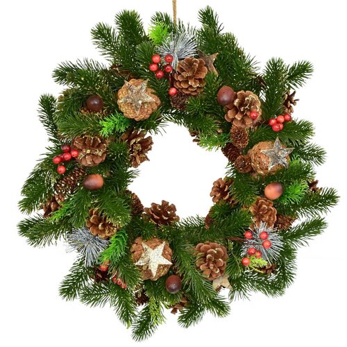 Coroană de Crăciun decorată din brad Winter Dream, 40 cm