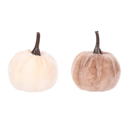 Гарбуз, покритий тканиною мікс бежевий, пластик, 24 шт., діам. 4 см