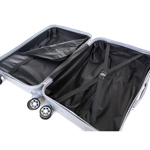 Pretty UP Cestovní skořepinový kufr ABS21 S, šedá