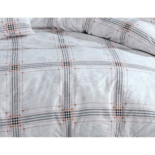 Lenjerie de pat din bumbac BedTex Quatre alb , 140x 200 cm, 70 x 90 cm