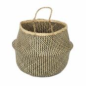 Compactor Pletený úložný košík z mořské trávy Belly, 45 x 36 cm, černá