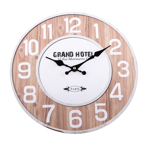 Ceas de perete Grand Hotel natur, 34 cm