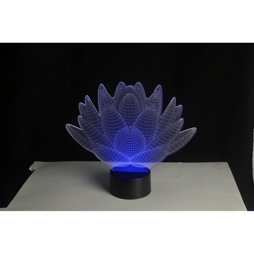 Sharks 3D lampa LED Kwiat lotosu