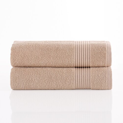 4Home Comfort Bade- und Handtuch-Set beige, 2 Stück 70 x 140 cm, 2 Stück 50 x 100 cm