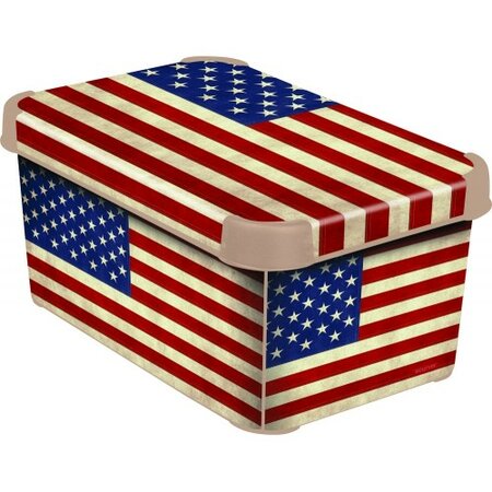 Úložný box dekoratívny S AMERICAN FLAG, Curver