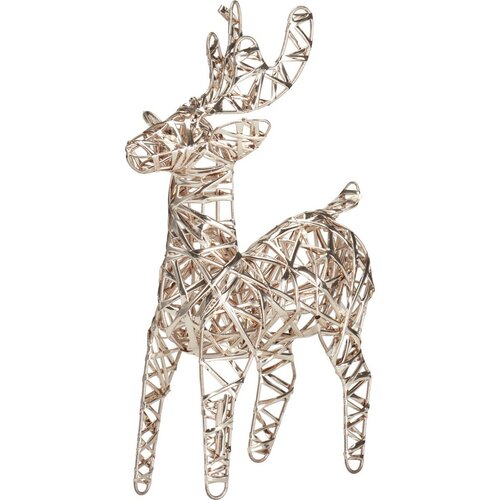 Ren de Crăciun luminos Champagne, 21 x 14 cm, 30micro LED, cu baterii