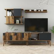 Televízna stena Madrid Anthracite and Walnut