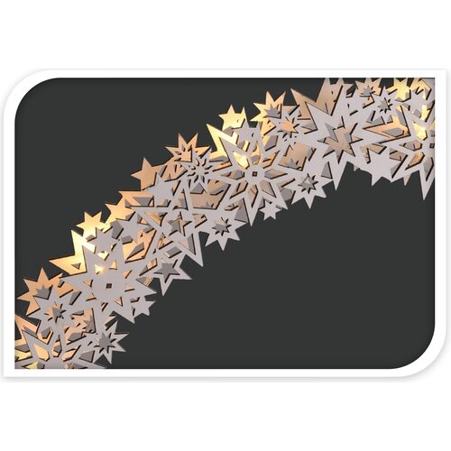 Dekoracja bożonarodzeniow Bow with snowflakes, 41 cm