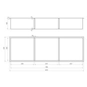 POLYSAN 1301-27B Inserta Półka do zabudowy, 27 x81 cm, stal nierdzewna, antracyt