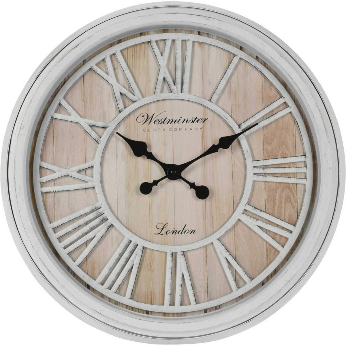 Fotografie Nástěnné hodiny Westminster, 50 x 5,5 cm, římské číslice, MDF