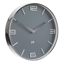 Настінний дизайнерський годинник Future TimeFT3010GY плоский сірий, діаметр 30 см
