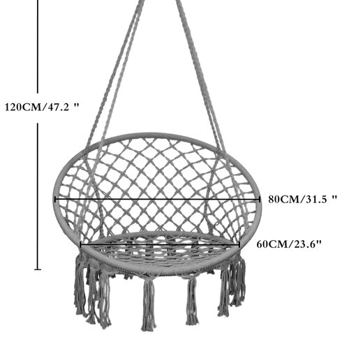 Domarex Wiszący fotel-huśtawka Luna szary, 60 x 80 x 120 cm