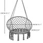 Domarex Wiszący fotel-huśtawka Luna szary, 60 x 80 x 120 cm