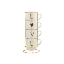 Florina 4-dielna sada hrnčekov L O V E, 330 ml Florina 4-dielna sada hrnčekov L O V E, 330 ml