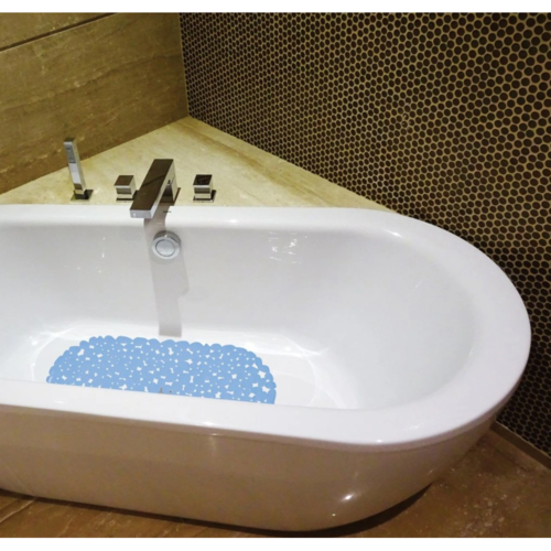 Spirella Suport antiderapant pentru cadă GALETS, albastru, 99 x 39 cm