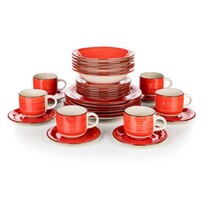 Banquet 30-częściowy zestaw jadalny Spiral  Red