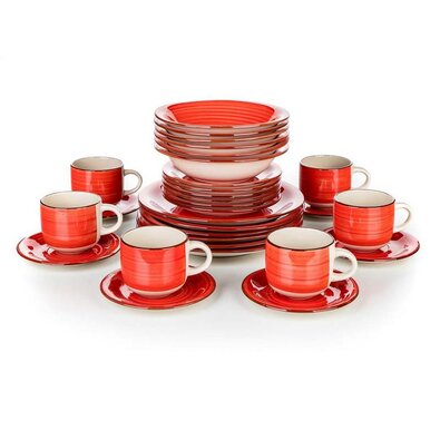 Banquet 30-delni jedilni set Spiral Red