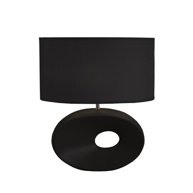 Keramická stolná lampa Qenny 10, čierna