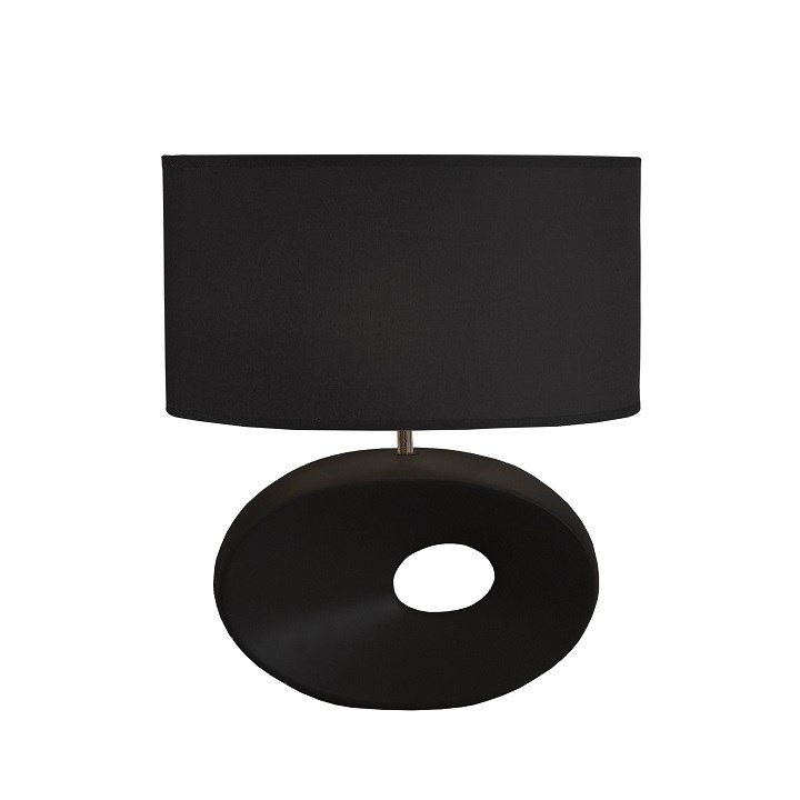 Tempo Kondela Keramická stolná lampa Qenny 10, čierna