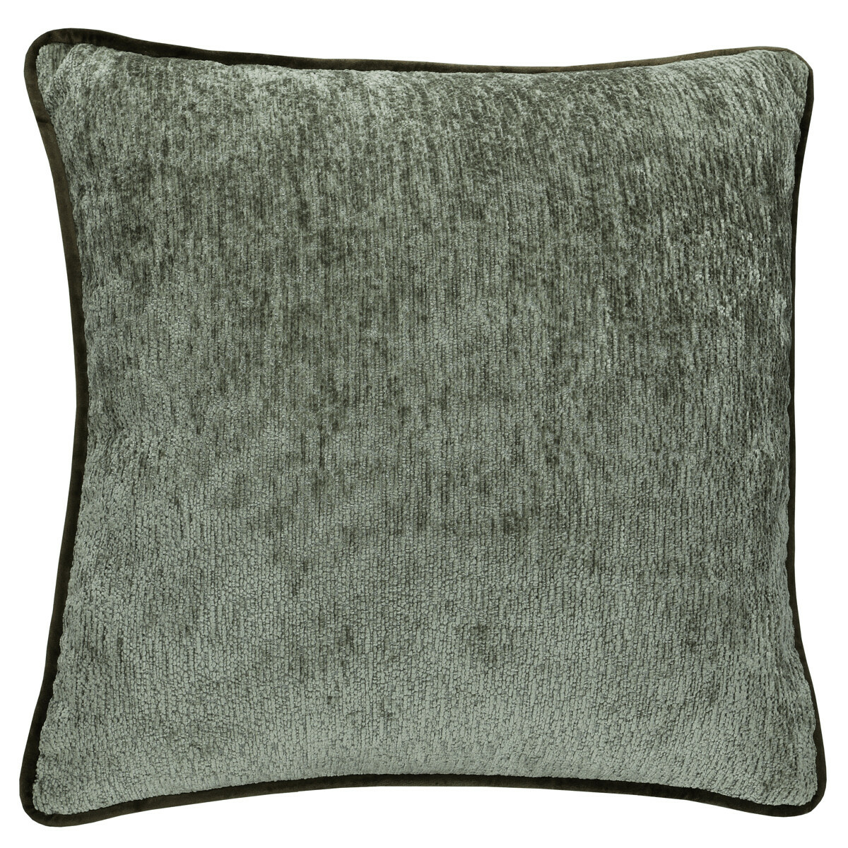 PLUSH szegélyes díszpárna, 50 × 50 cm, zöld