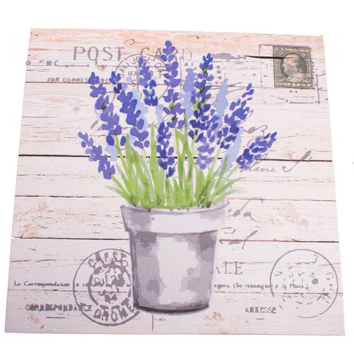 Slika na platnu z lavando Post Card, 40 x 40 cm