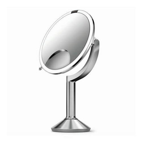 Simplehuman Sensor Trio újratölthető tükör, átmérő20 cm, rozsdamentes acél