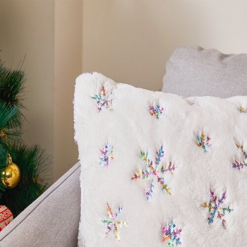 4Home Prevleka za blazino Rainbow snow, 45 x 45 cm