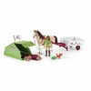 Schleich 42533 Sarah s konjem in živalmi zakampiranje, 24,5 x 19 x 6,6 cm